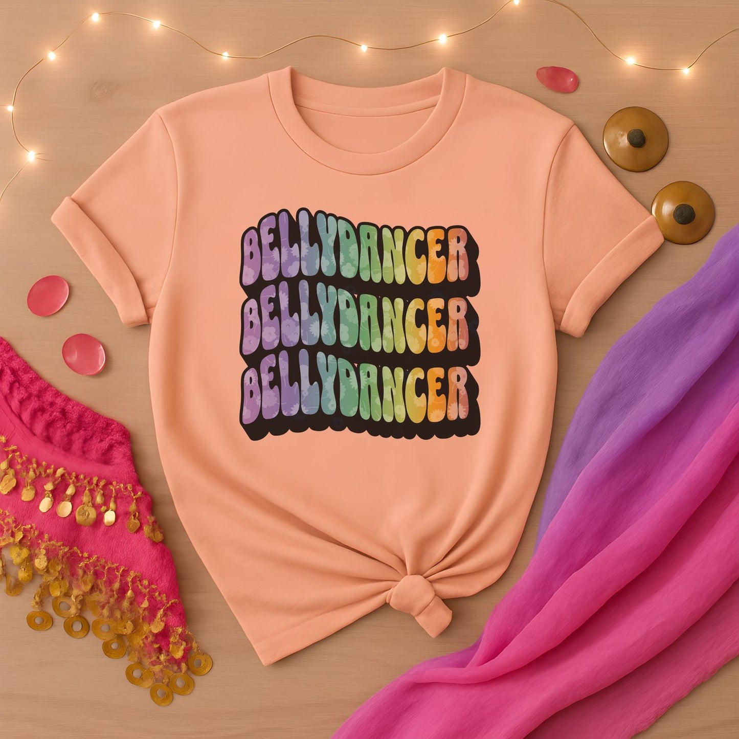 Bellydancer Rainbow Wave Tee