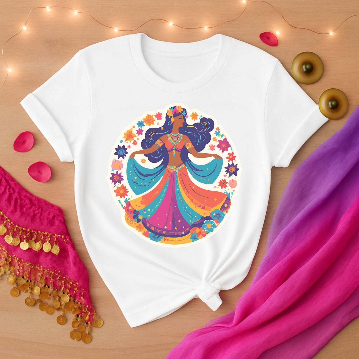 Colorful Belly Dancer Tee