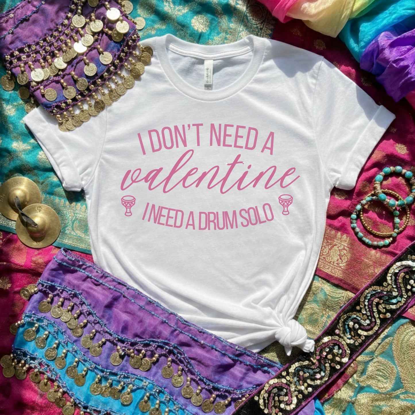 Valentine's Darbuka Drum Solo T-Shirt — Belly Dancer Tee