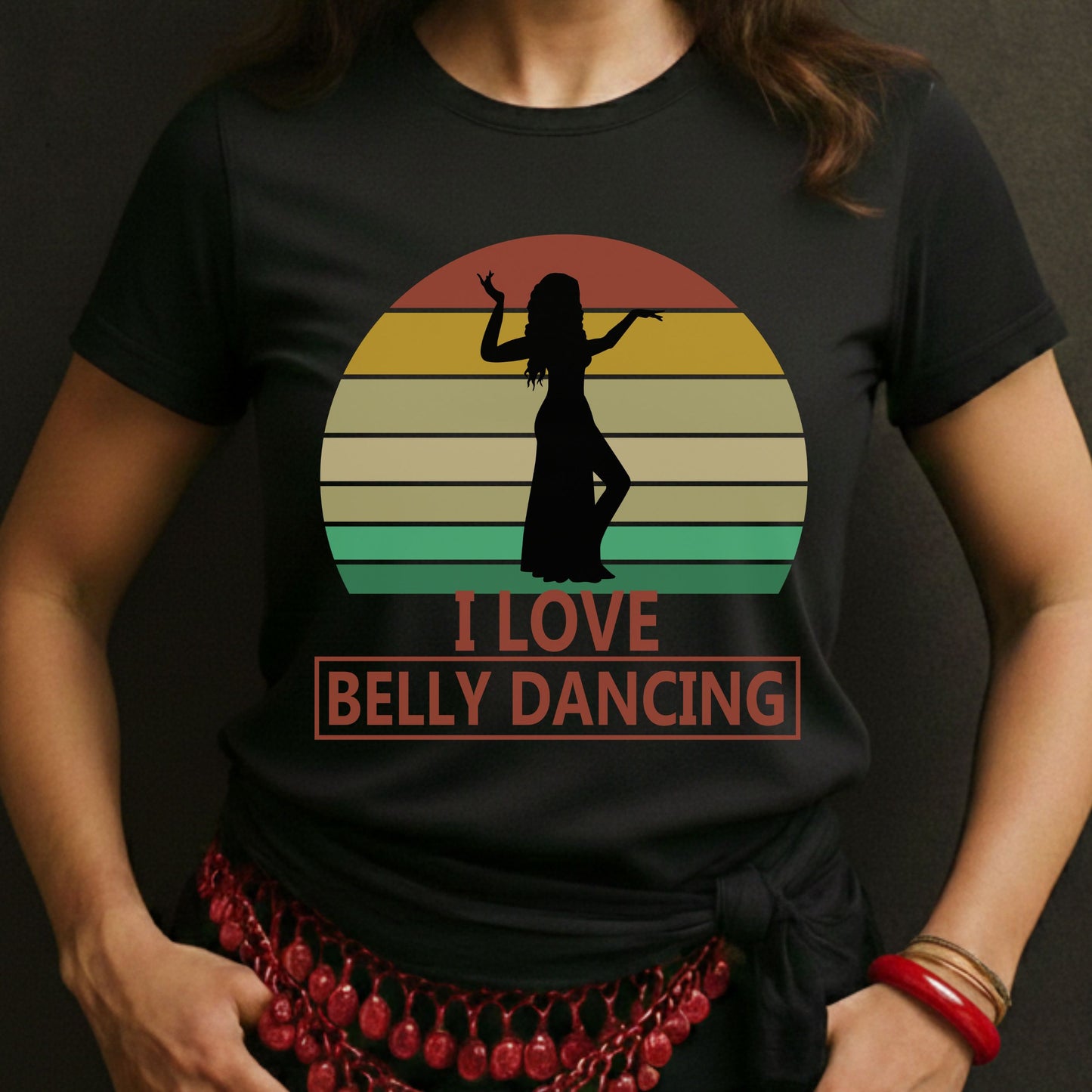 I Love Belly Dancing Retro Tee