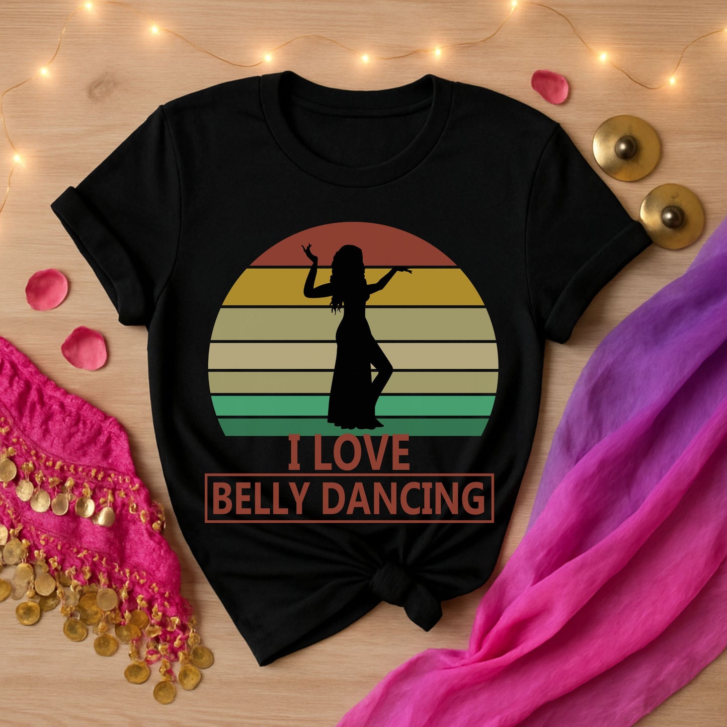 I Love Belly Dancing Retro Tee