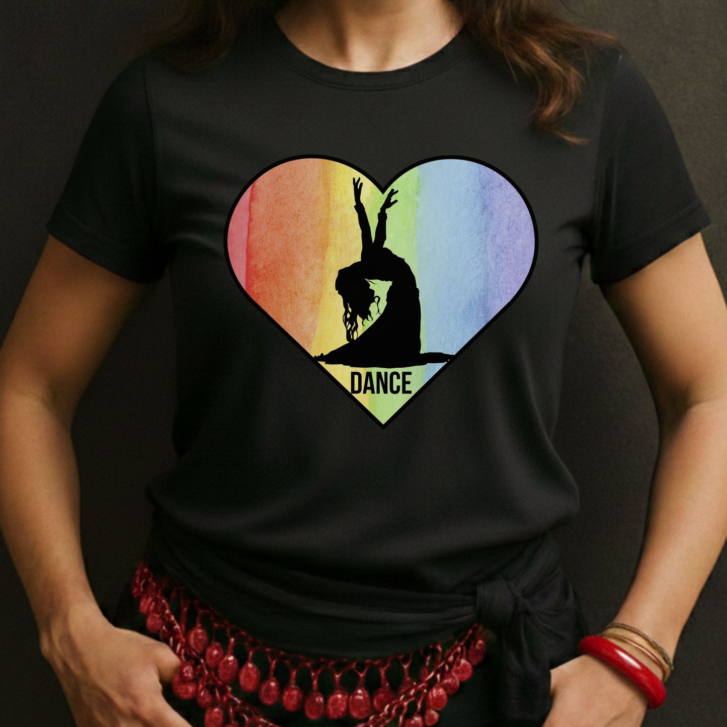 Rainbow Heart Backbend Tee