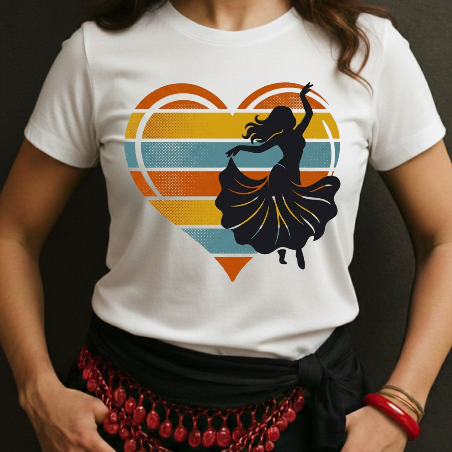 Bellydance Vintage Heart Tee