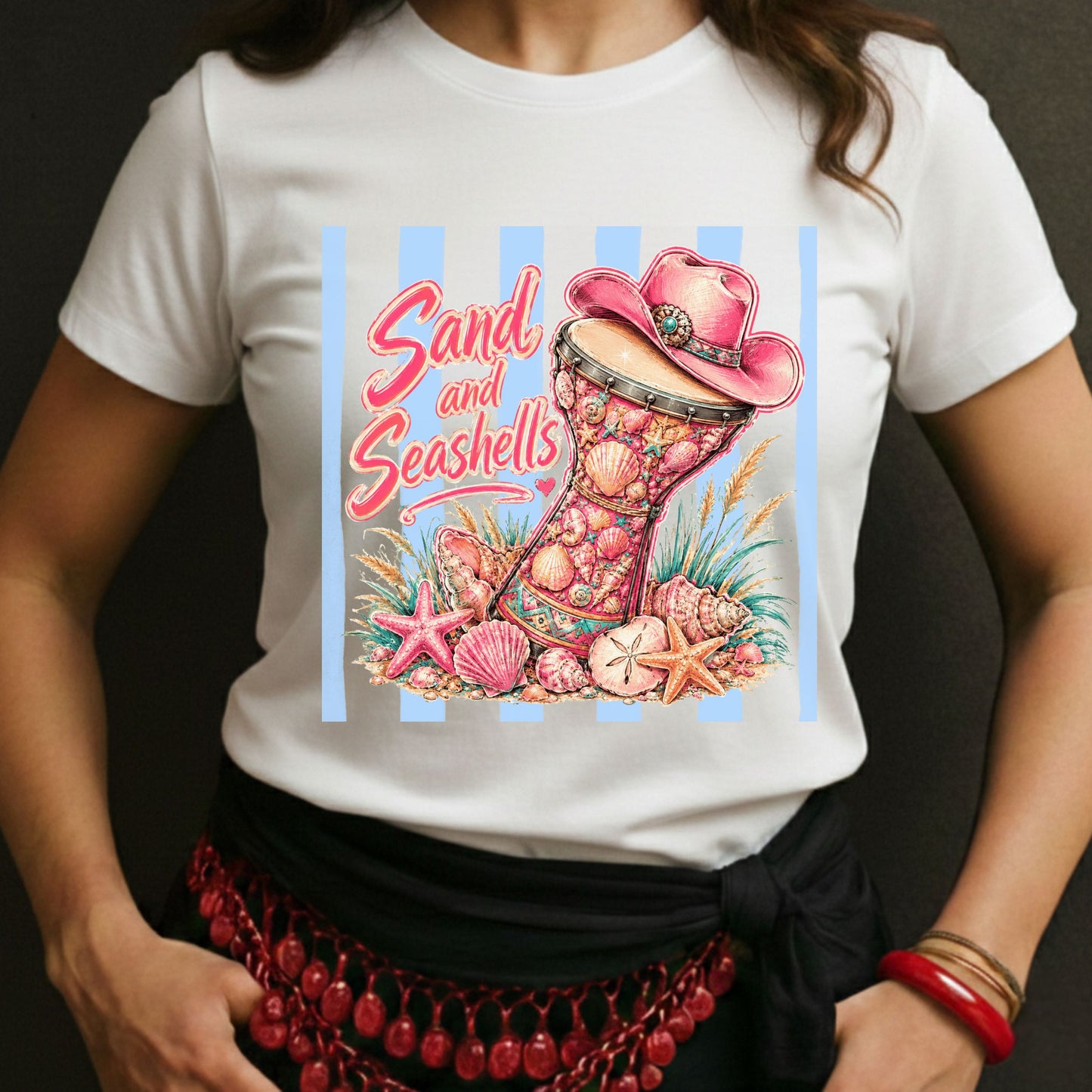 Sand And Seashells Darbuka Tee