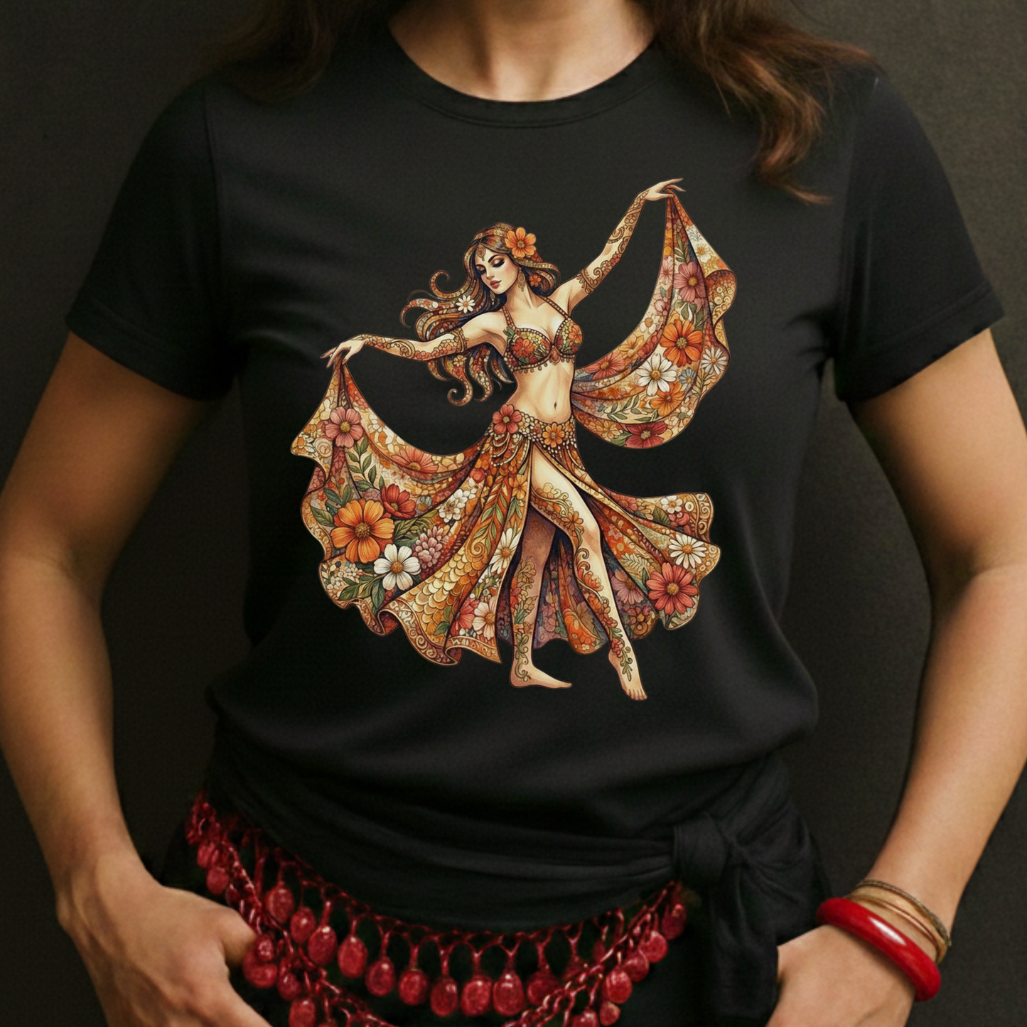Floral Belly Dancer Tee