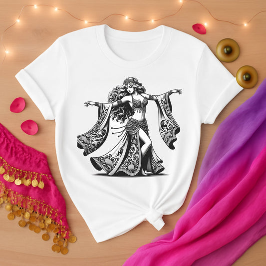 Bellydancer Pencil Art Tee
