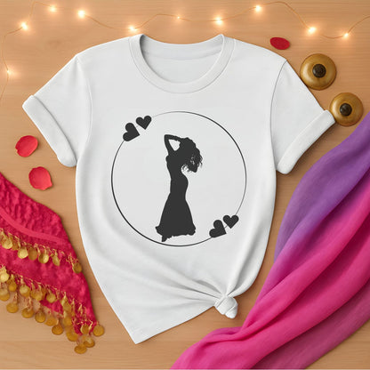Belly Dance Heart Circle Tee