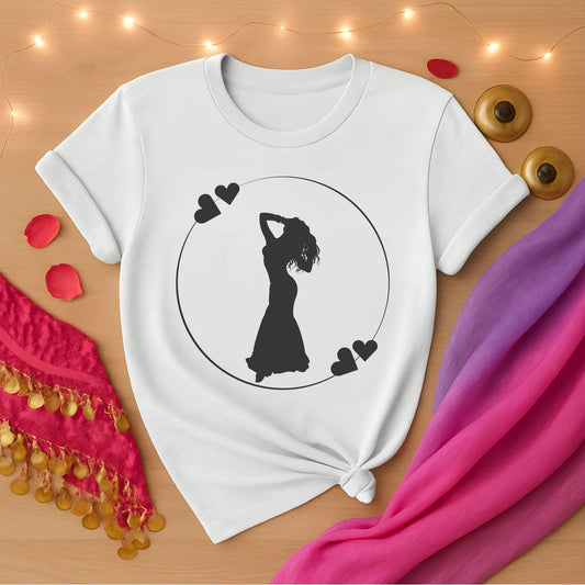 Belly Dance Heart Circle Tee