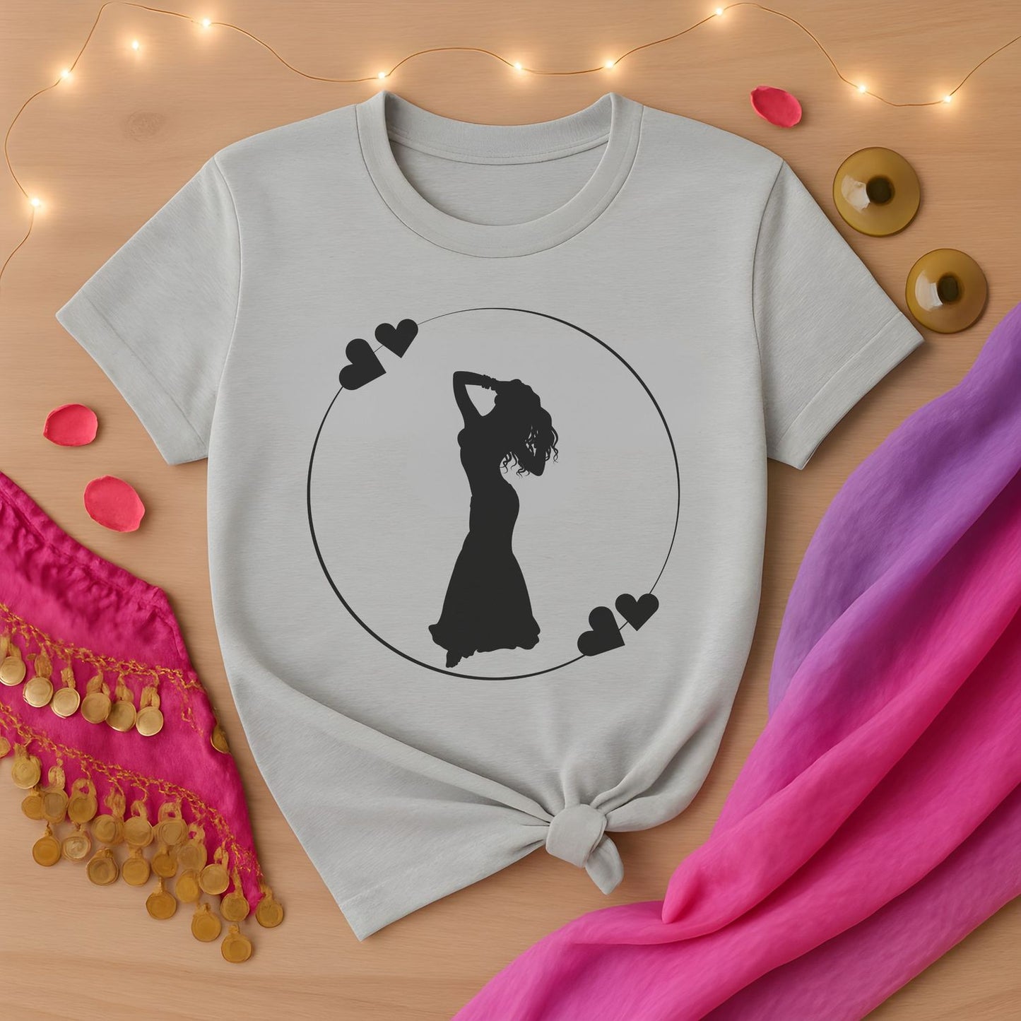 Belly Dance Heart Circle Tee
