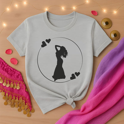 Belly Dance Heart Circle Tee
