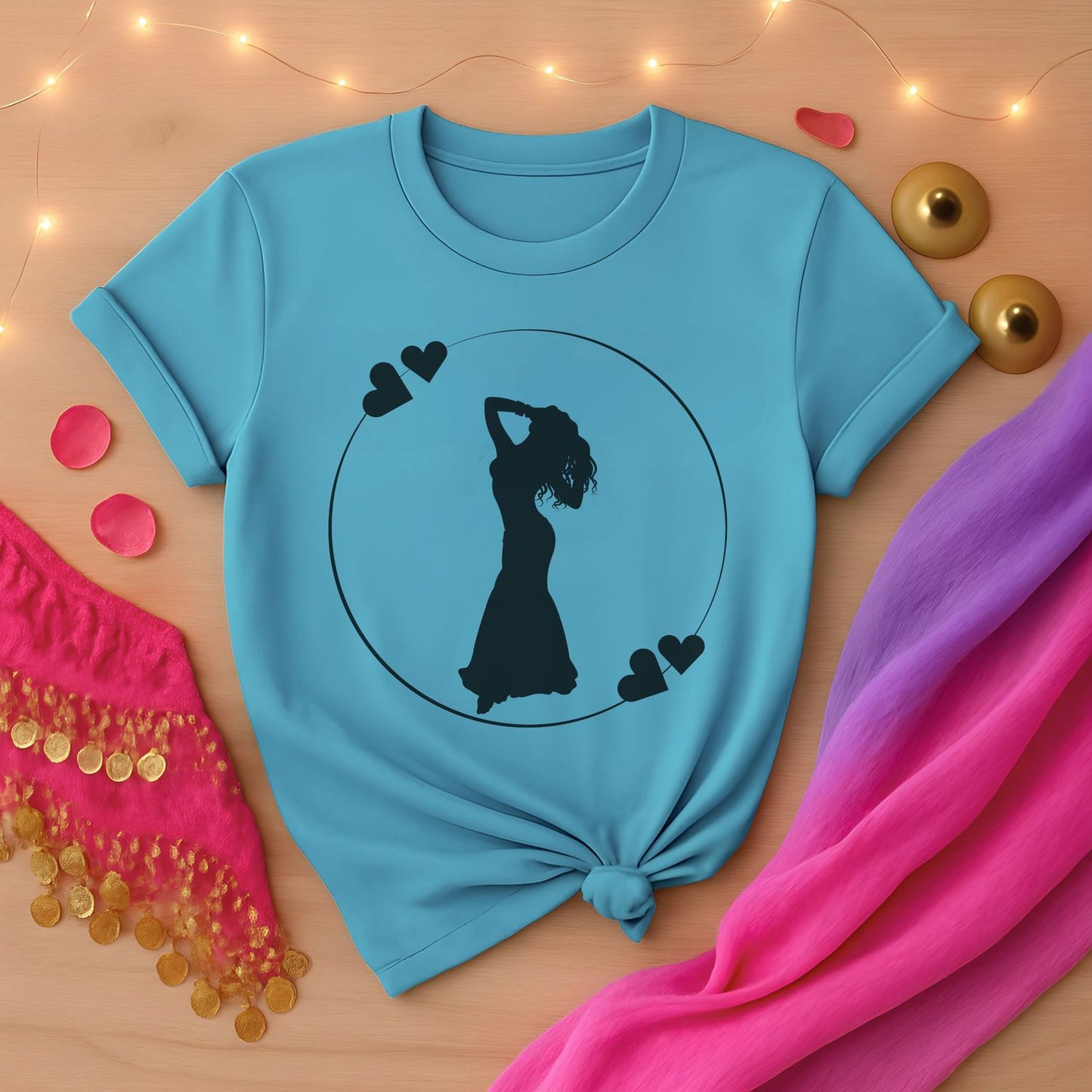 Belly Dance Heart Circle Tee