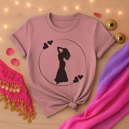 Belly Dance Heart Circle Tee