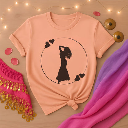 Belly Dance Heart Circle Tee