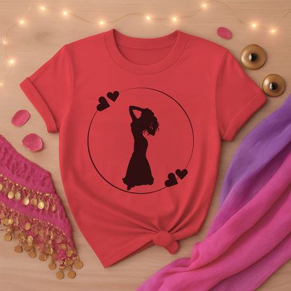 Belly Dance Heart Circle Tee