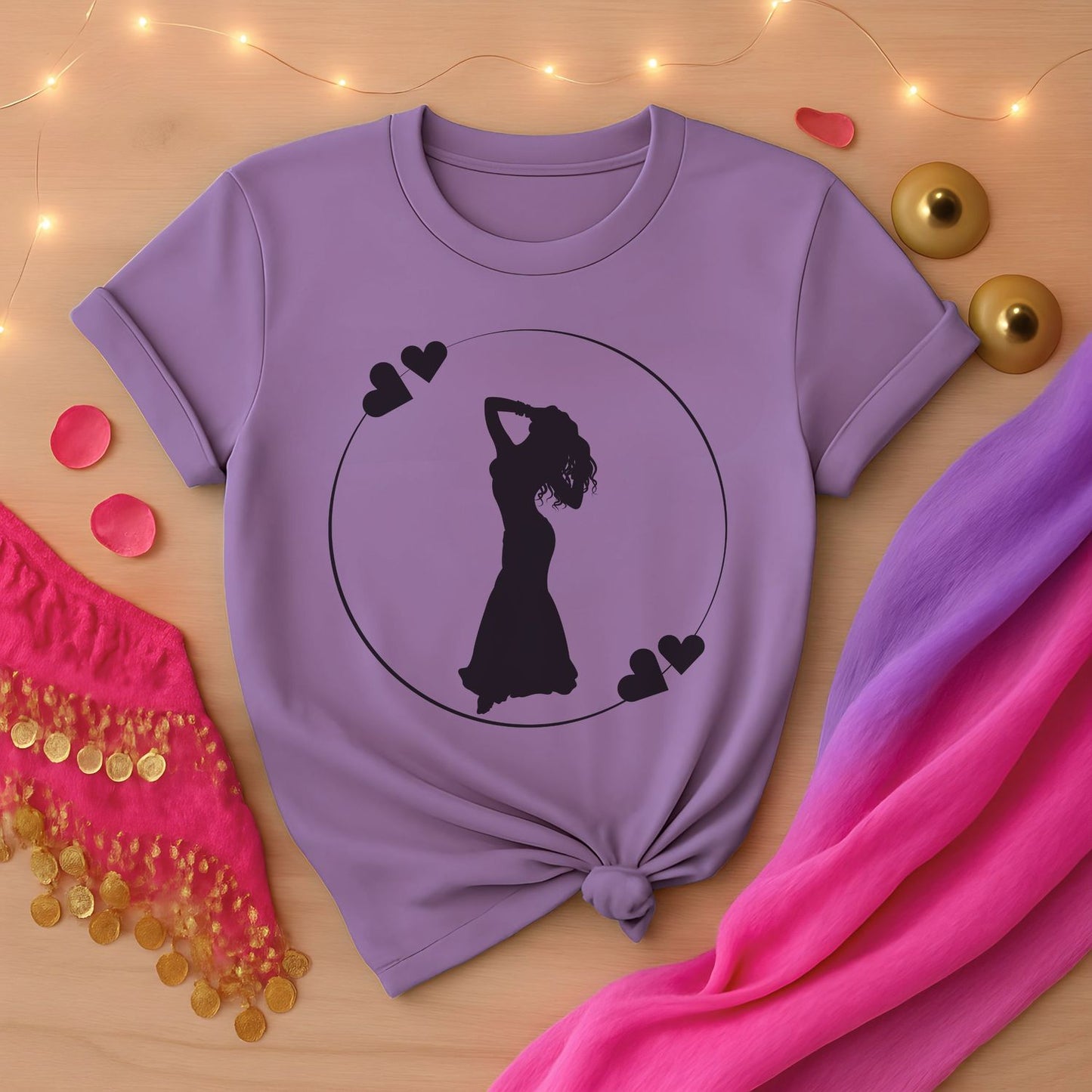 Belly Dance Heart Circle Tee