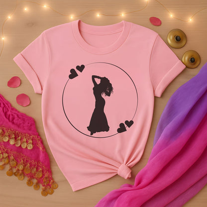 Belly Dance Heart Circle Tee