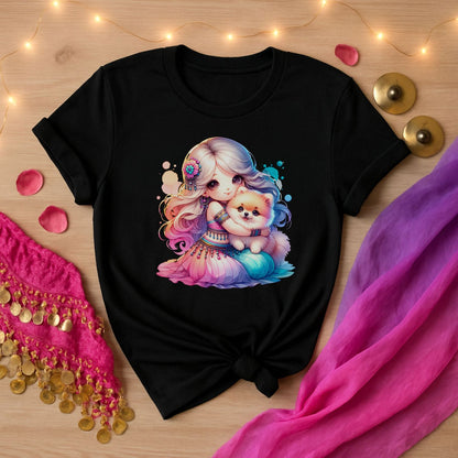 Belly Dancer With Pomeranian Tee