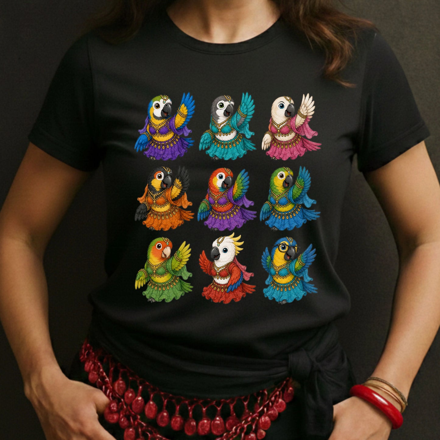 Bellydancing Parrots Tee