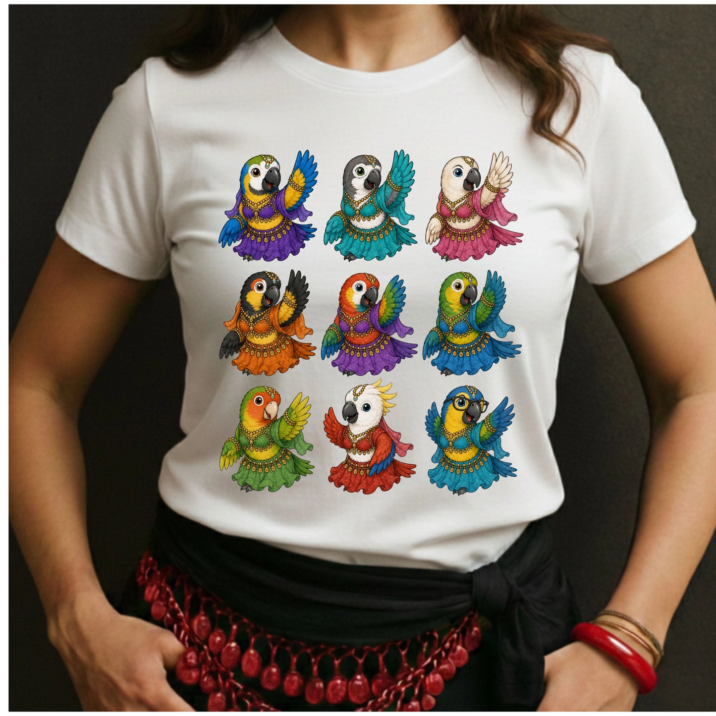 Bellydancing Parrots Tee
