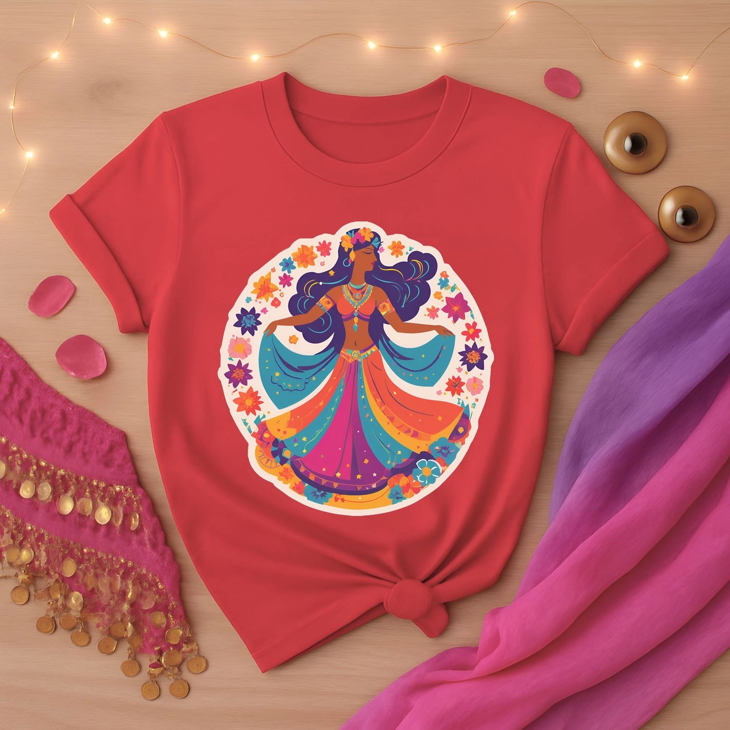 Colorful Belly Dancer Tee