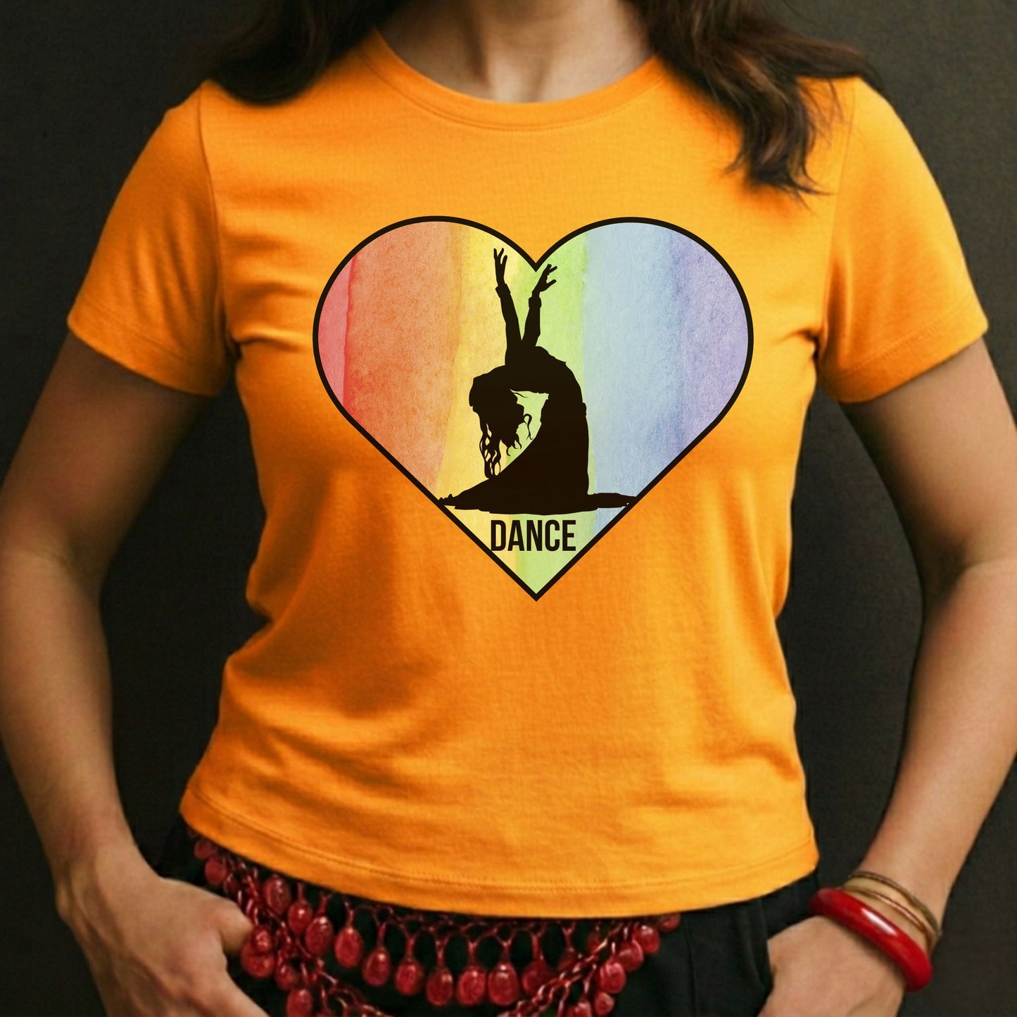 Rainbow Heart Backbend Tee