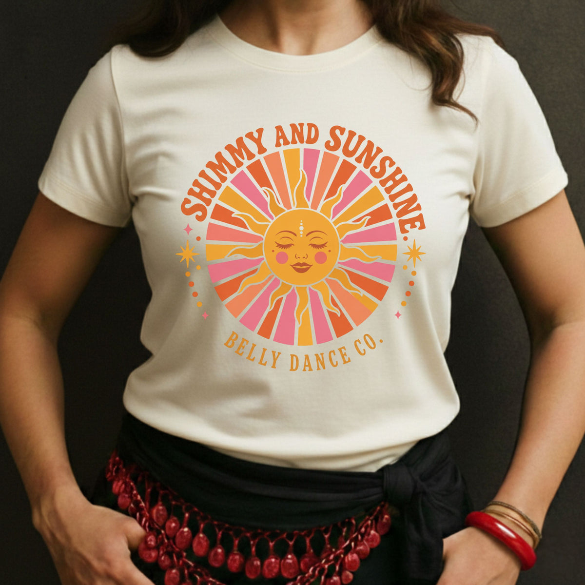 Retro Sunburst Slogan Tee