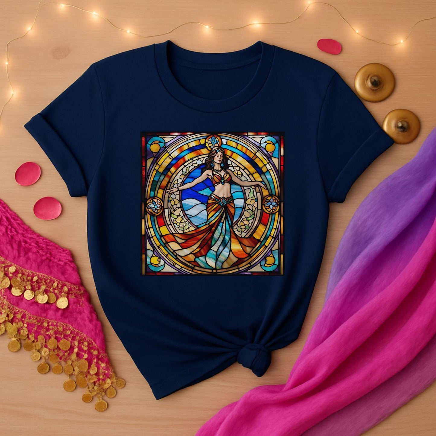 Stained Glass Belly Dancer Tee