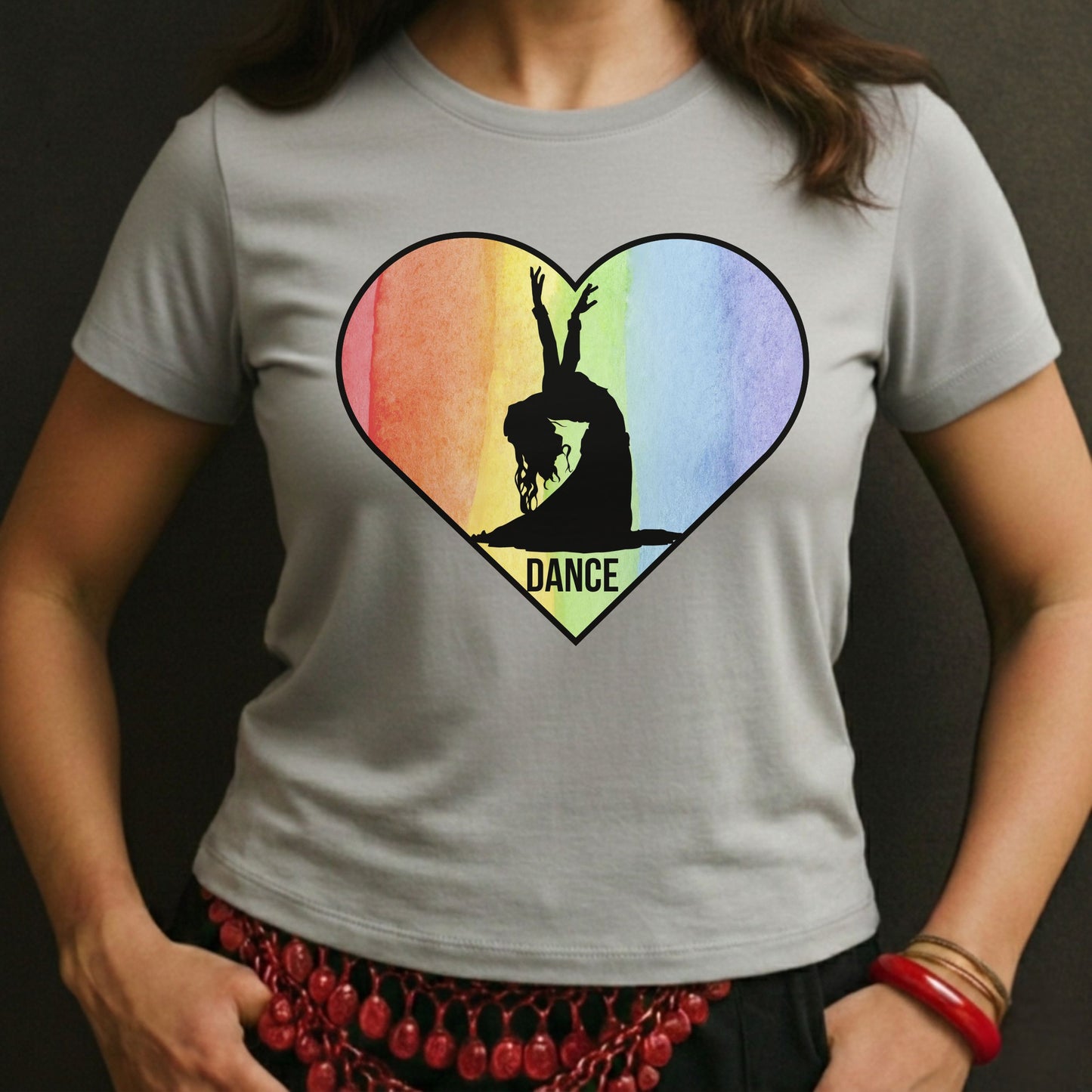 Rainbow Heart Backbend Tee