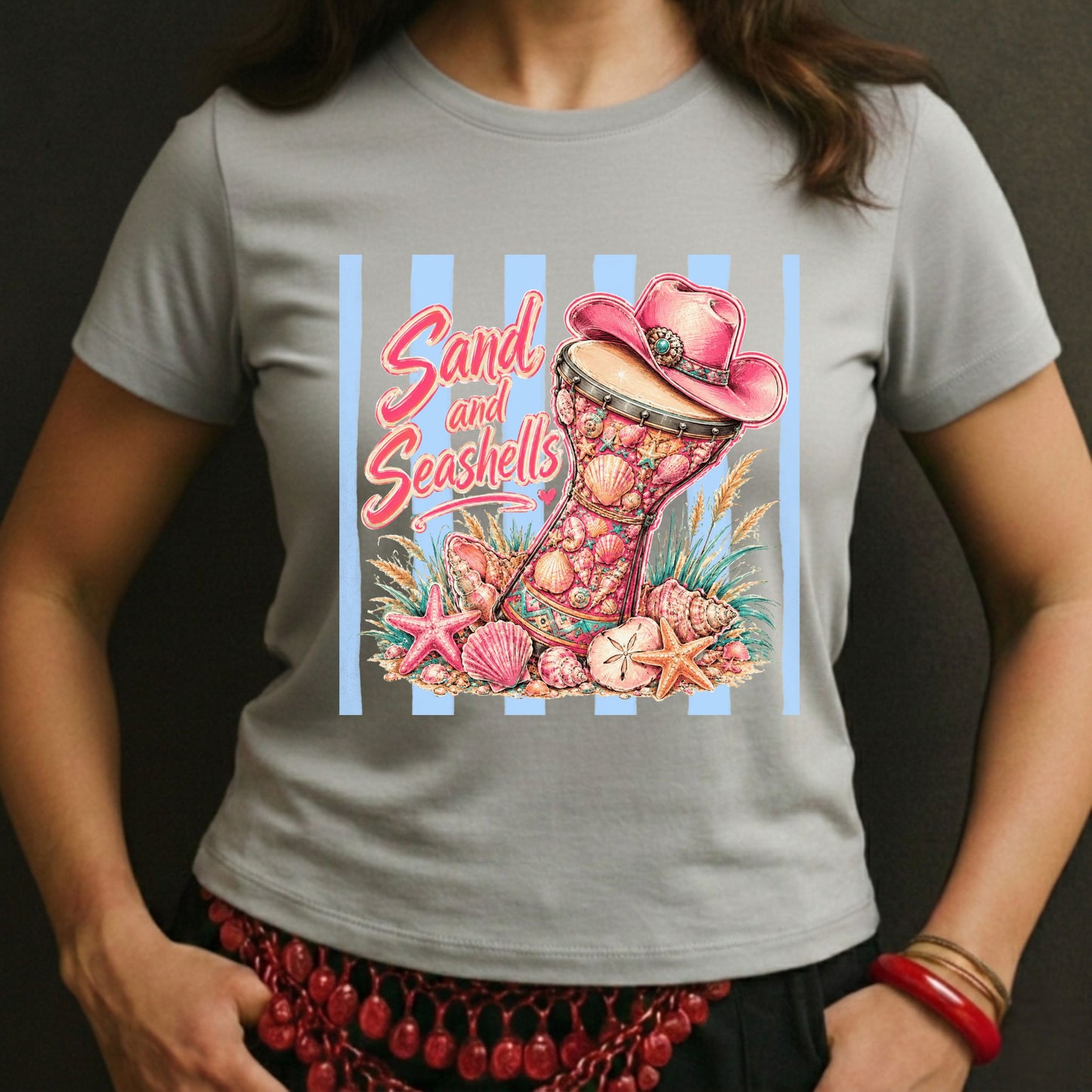 Sand And Seashells Darbuka Tee