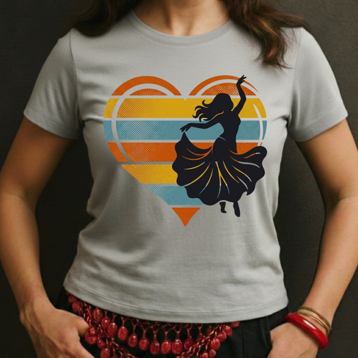 Bellydance Vintage Heart Tee