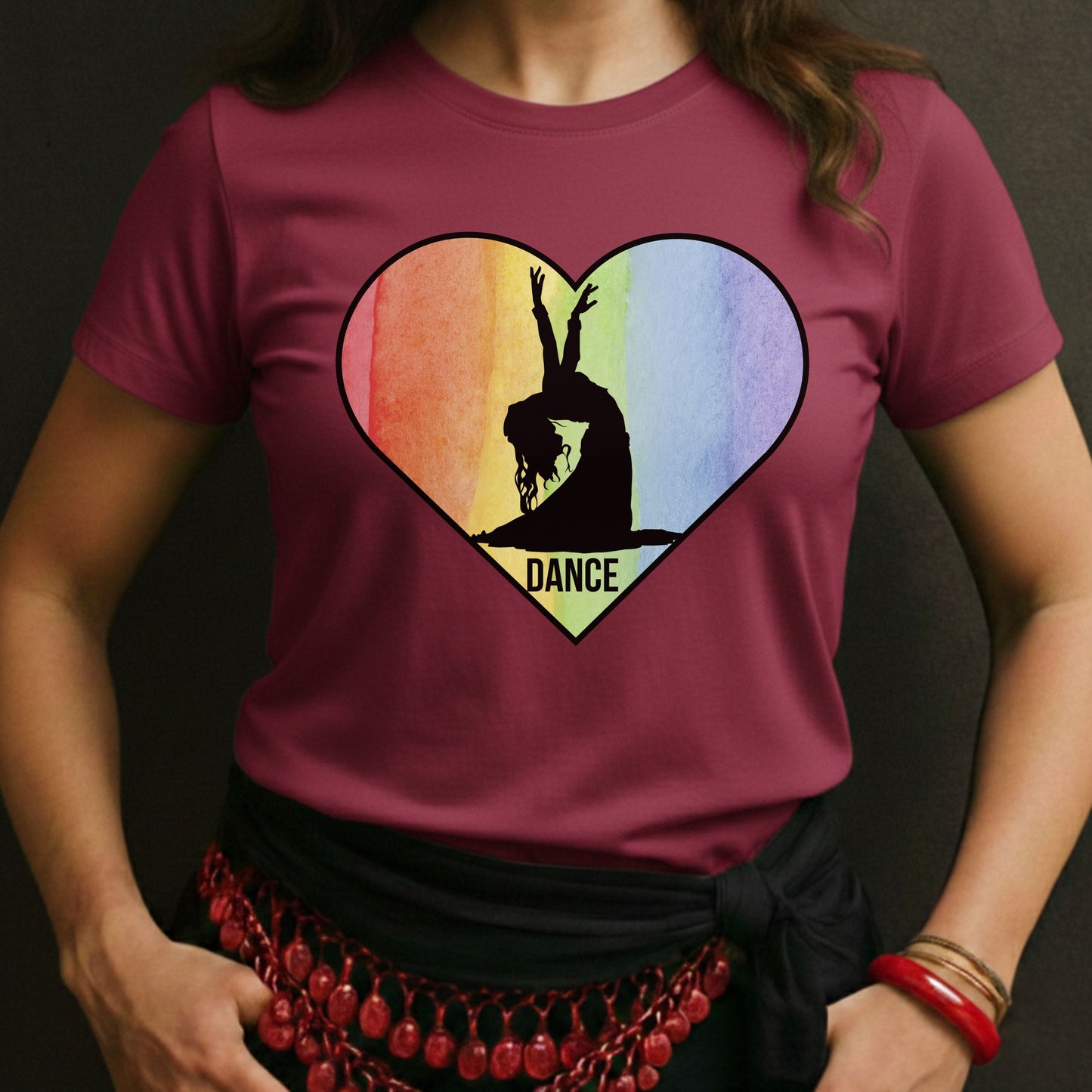 Rainbow Heart Backbend Tee