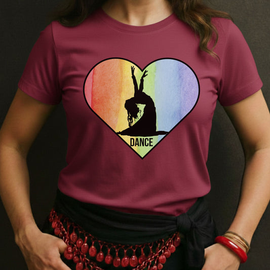 Rainbow Heart Backbend Tee