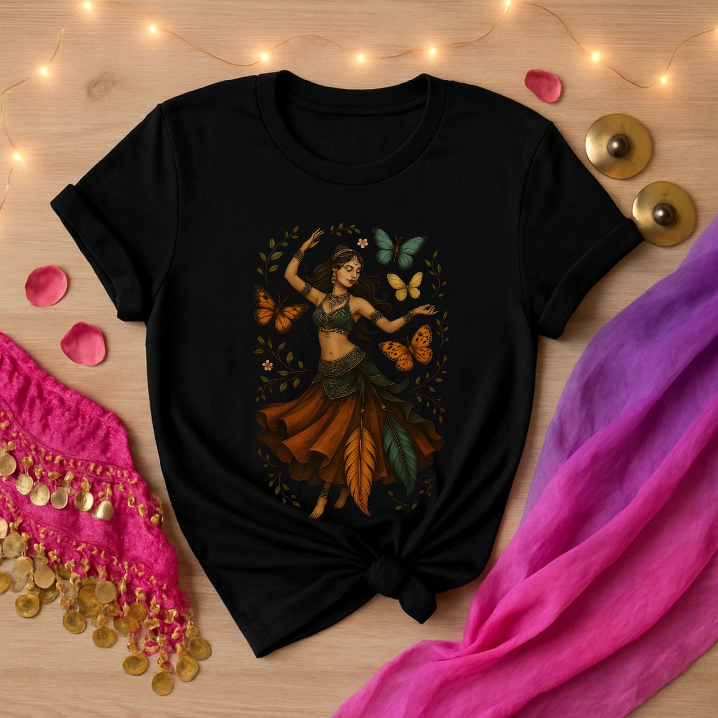 Boho Bellydancer With Butterflies
