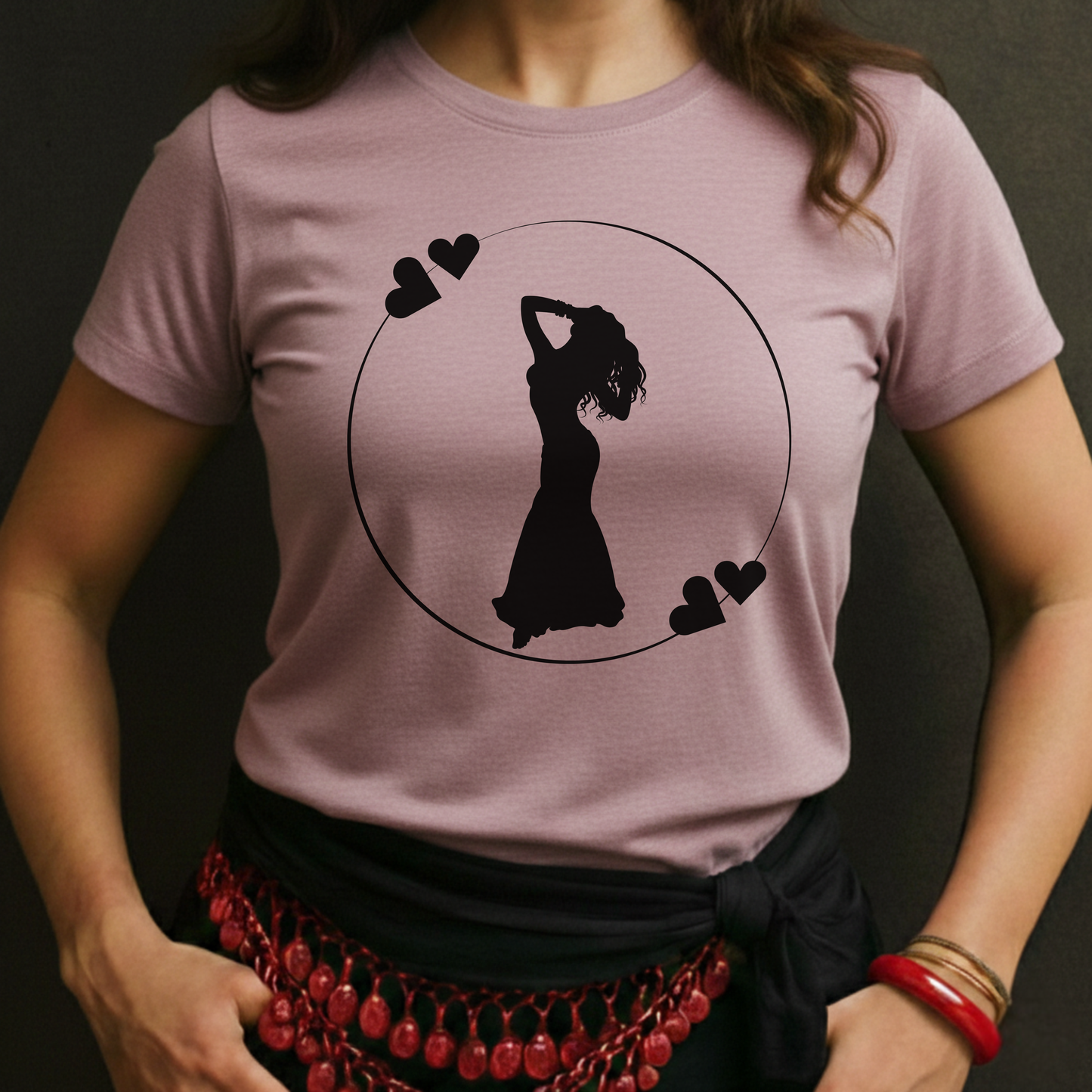 Belly Dance Heart Circle Tee