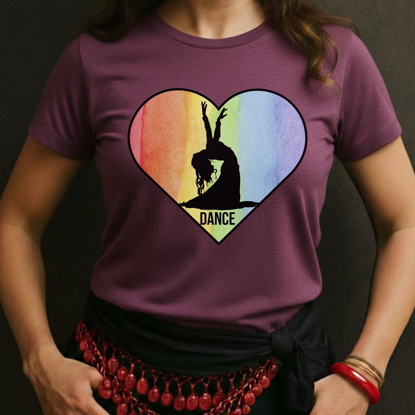 Rainbow Heart Backbend Tee