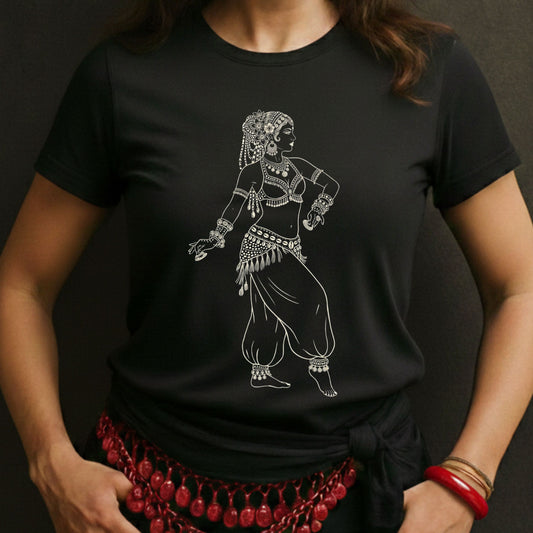 Tribal Fusion Bellydancer Drawing Tee