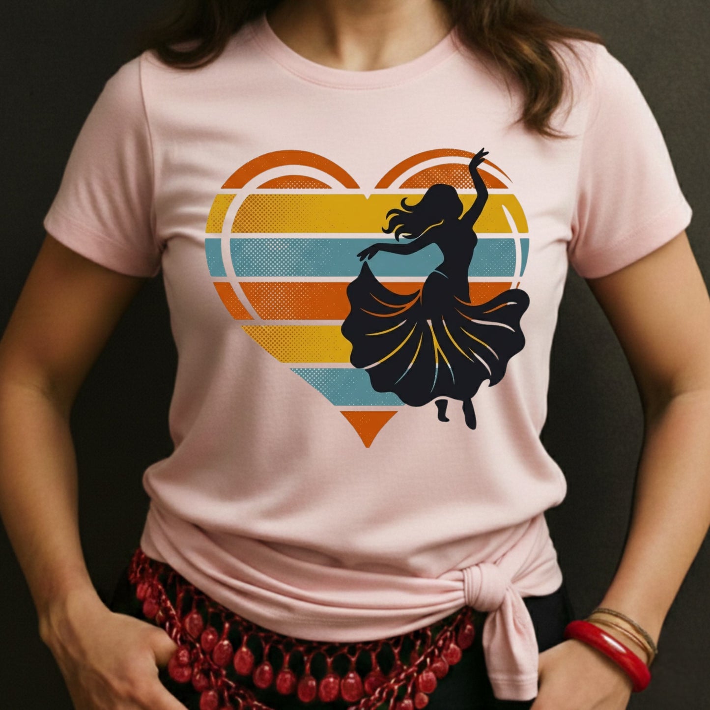 Bellydance Vintage Heart Tee
