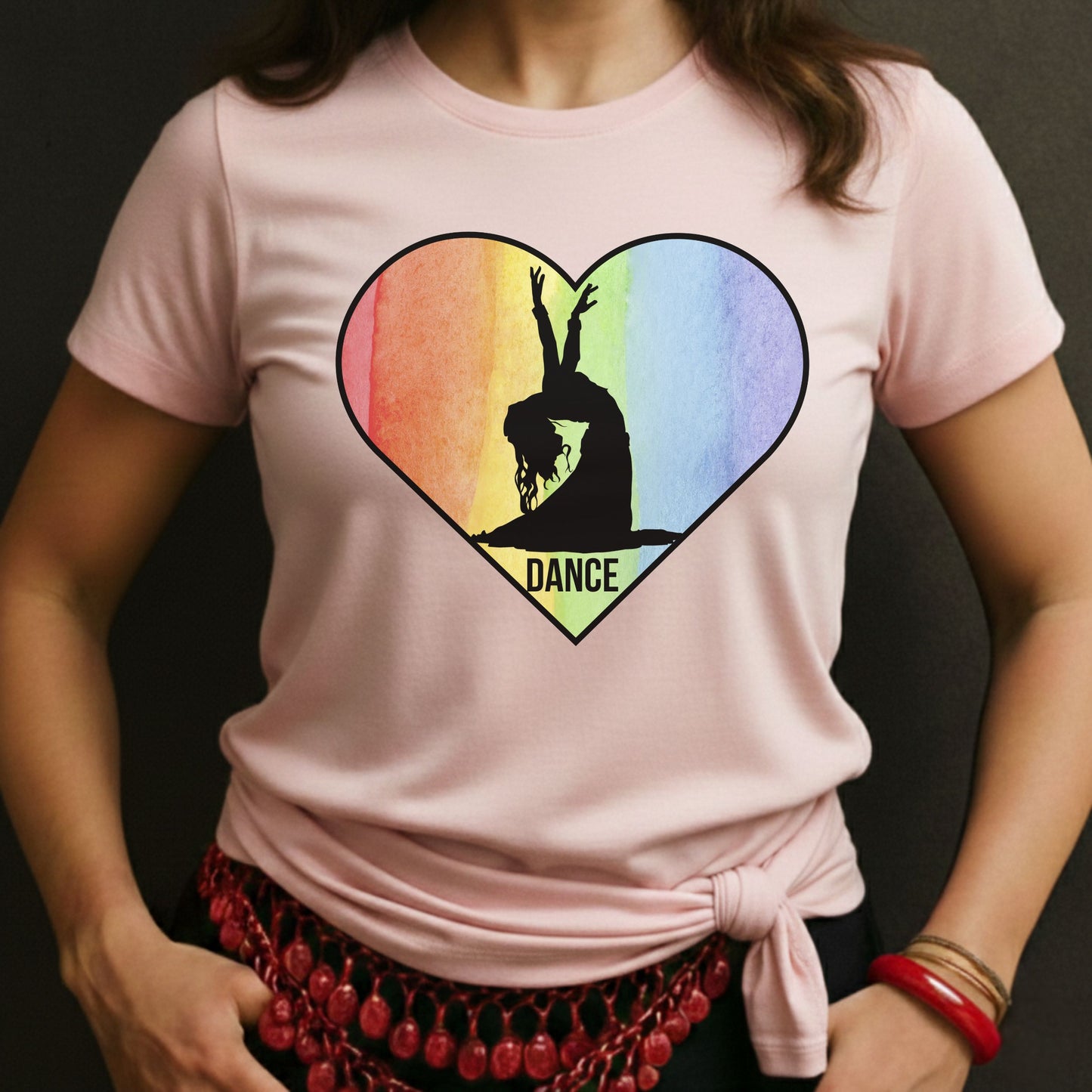 Rainbow Heart Backbend Tee