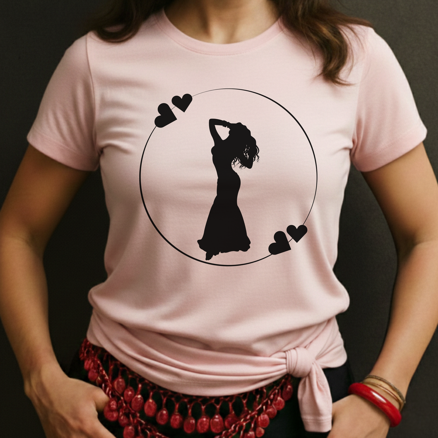 Belly Dance Heart Circle Tee