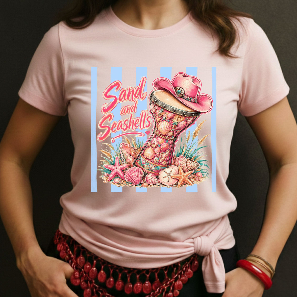 Sand And Seashells Darbuka Tee