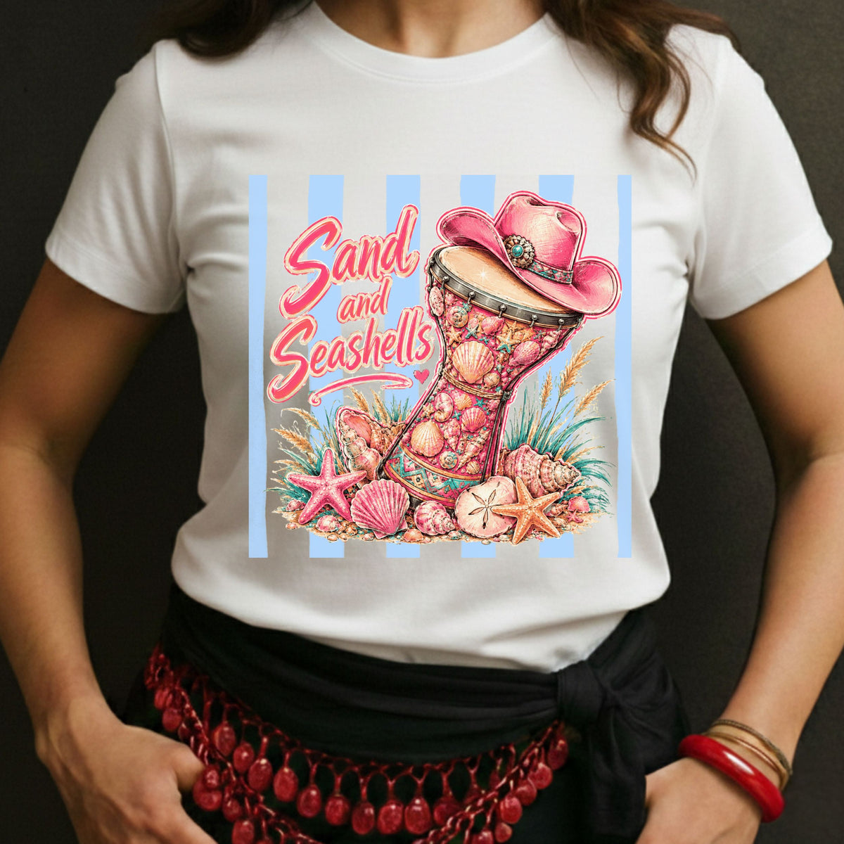 Sand And Seashells Darbuka Tee