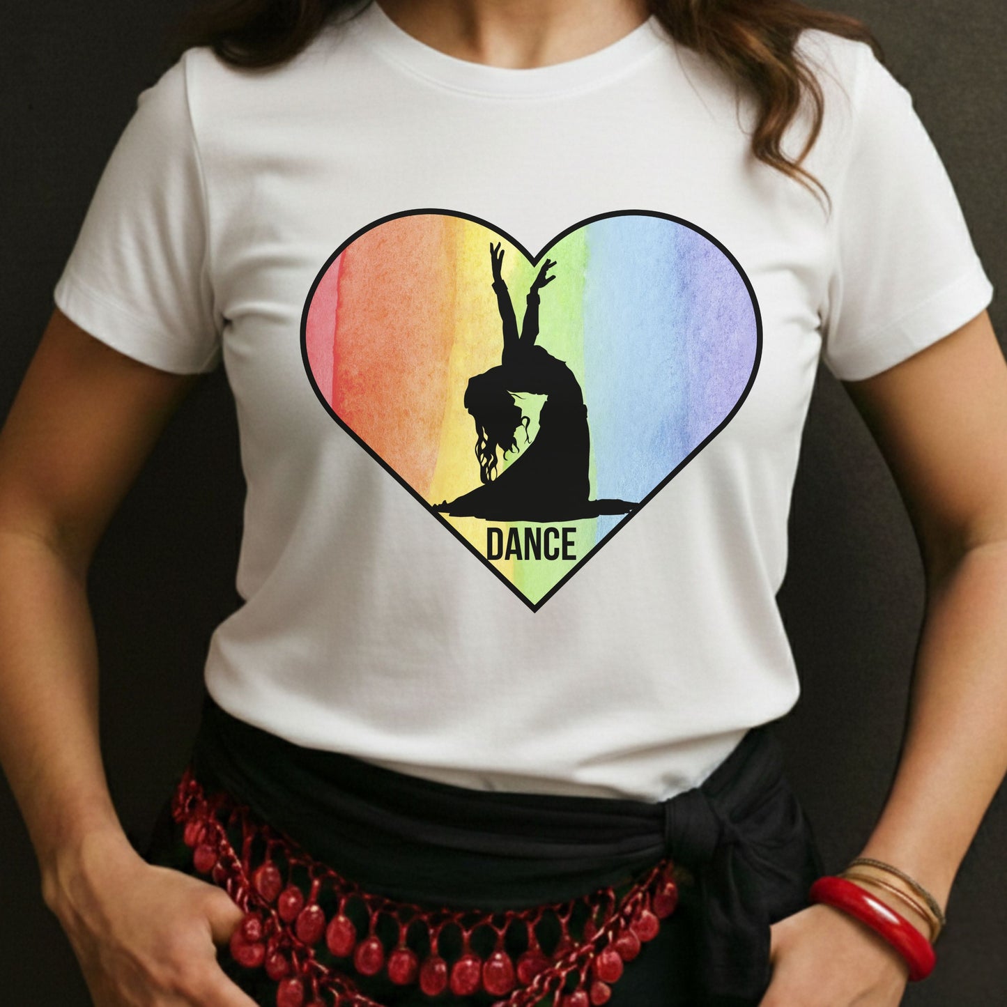 Rainbow Heart Backbend Tee